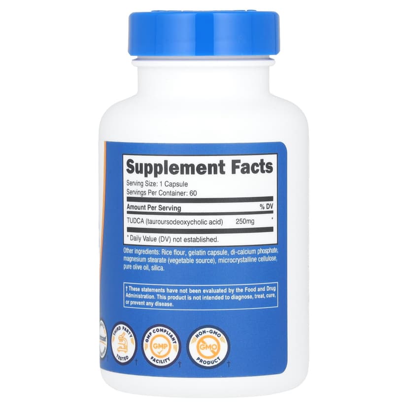 Nutricost, 牛磺熊去氧膽酸（TUDCA），250 毫克，60 粒膠囊