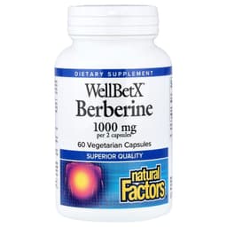 Natural Factors, WellBetX® 小檗鹼，60 粒素食膠囊（每粒膠囊 500 毫克）