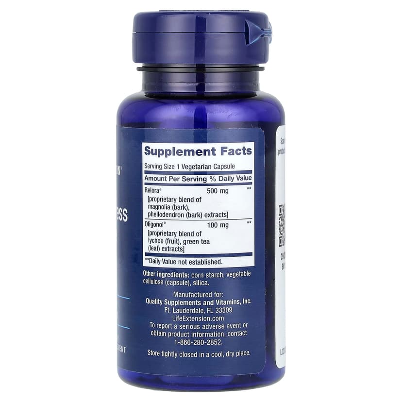 Life Extension, 皮質醇壓力調節素食膠囊，30 粒裝