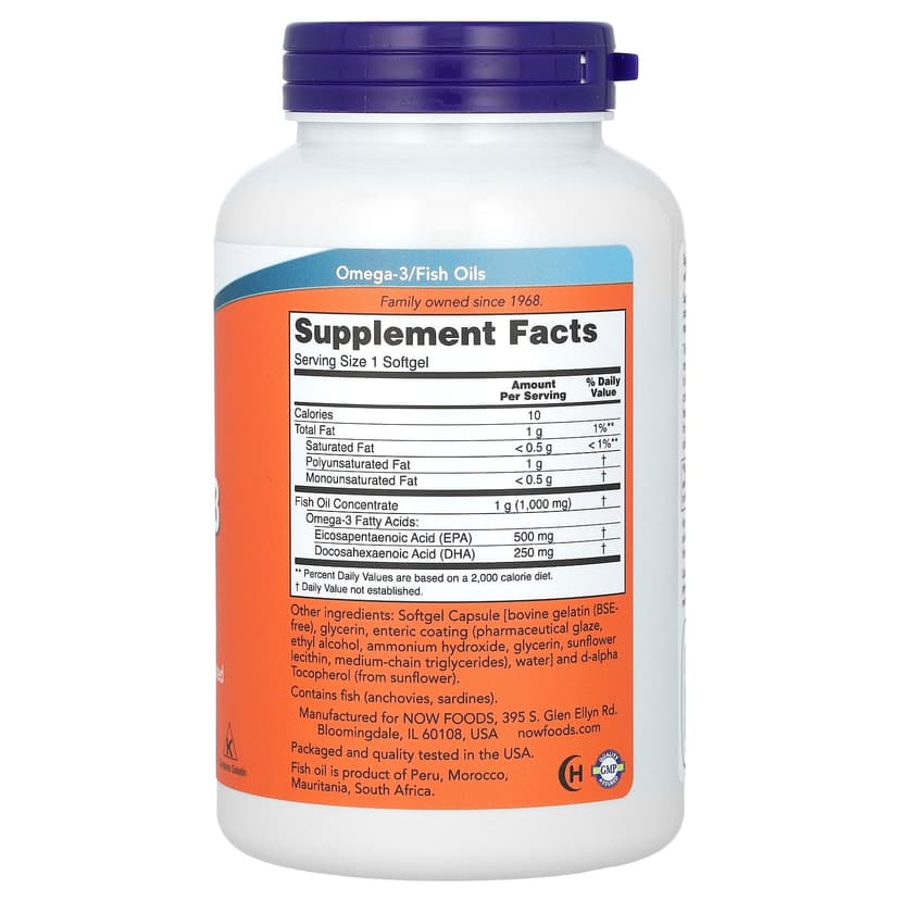 NOW Foods, Ultra Omega-3 魚油，180 粒軟凝膠