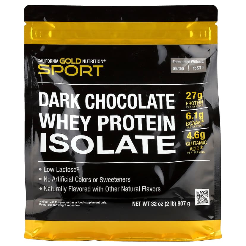 California Gold Nutrition, 運動，分離乳清蛋白，黑巧克力，2 磅（907 克）