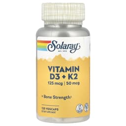 Solaray, 維他命 D3 + K2，無大豆，120 粒素食膠囊