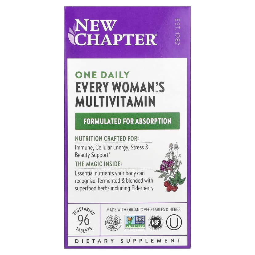 New Chapter, 女性每日一次多維他命™，96 片素食片