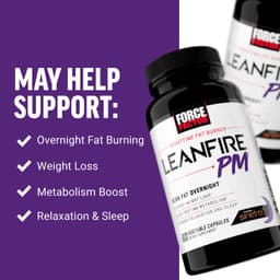 Force Factor, Leanfire PM，夜間脂肪消耗劑，60 粒素食膠囊