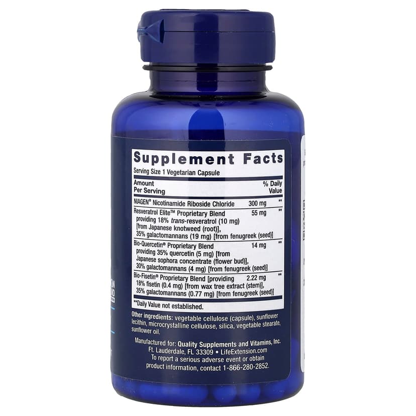 Life Extension, NAD+ Cell Regenerator™ and Resveratrol Elite™，30 粒素食膠囊