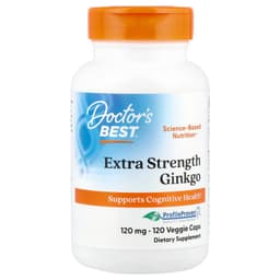 Doctor's Best, 特強型銀杏，120 毫克，120 粒素食膠囊