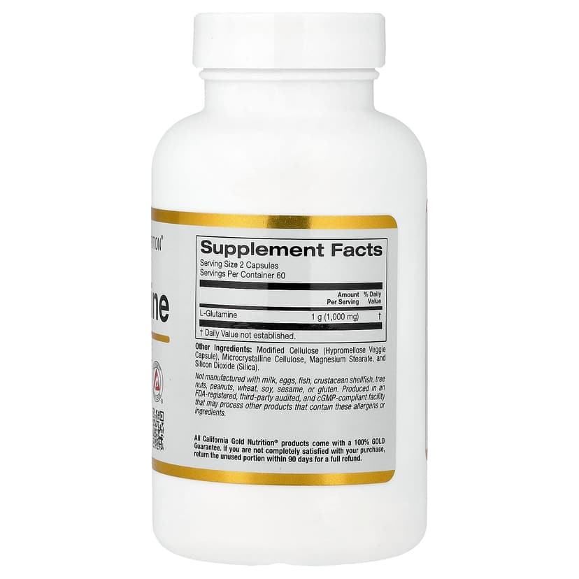 California Gold Nutrition, L-谷氨酰胺，AjiPure，120 粒素食膠囊（每粒 500 毫克）
