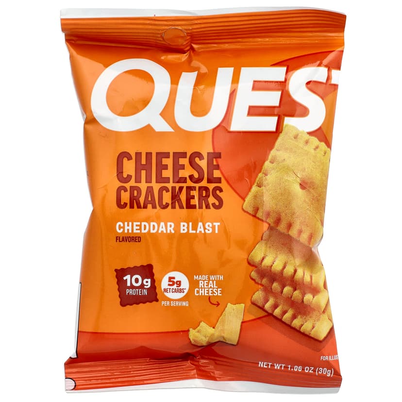 Quest Nutrition, 乳酪餅乾，勁爆切達乳酪，4 袋，每袋 1.06 盎司（30 克）