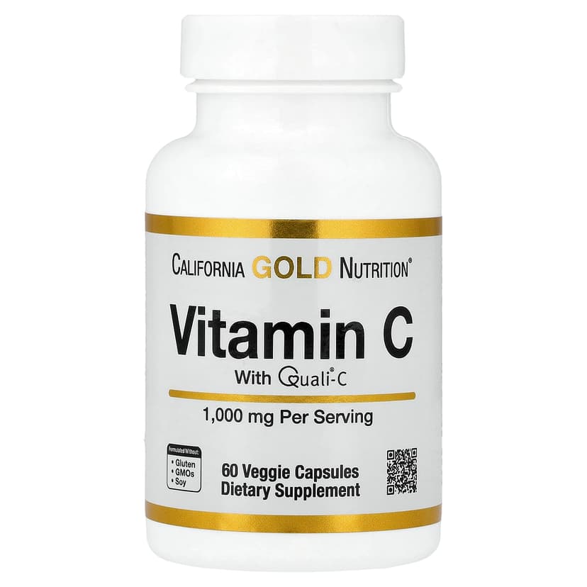 California Gold Nutrition, 維他命 C，Quali®-C，1,000 毫克，60 粒素食膠囊
