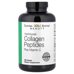 California Gold Nutrition, 水解膠原蛋白肽，I 型和 III 型，維他命 C，250 片