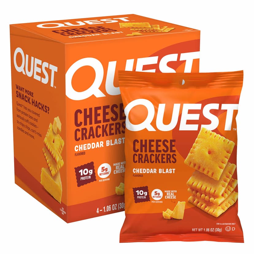 Quest Nutrition, 乳酪餅乾，勁爆切達乳酪，4 袋，每袋 1.06 盎司（30 克）