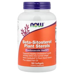 NOW Foods, Β-穀甾醇植物甾醇，180 粒軟凝膠