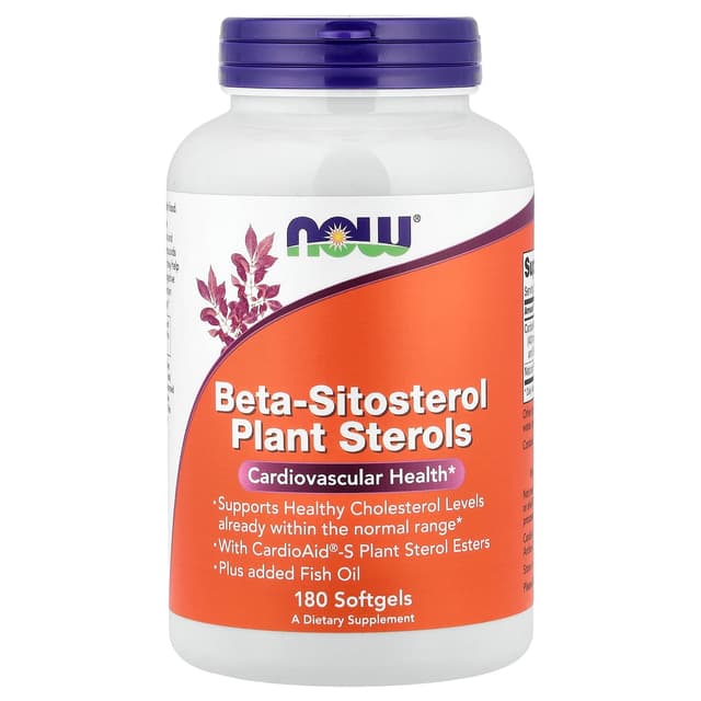 NOW Foods, Β-穀甾醇植物甾醇，180 粒軟凝膠