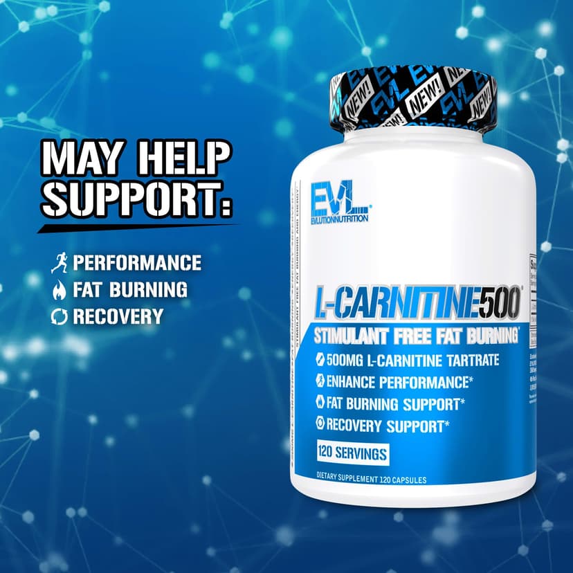 EVLution Nutrition, L-Carnitine500®，500 毫克，120 粒膠囊