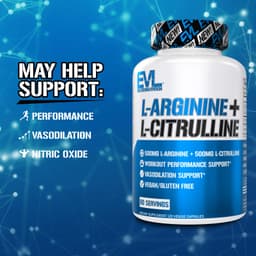 EVLution Nutrition, L-精胺酸 + L-瓜氨酸，120 粒素食膠囊