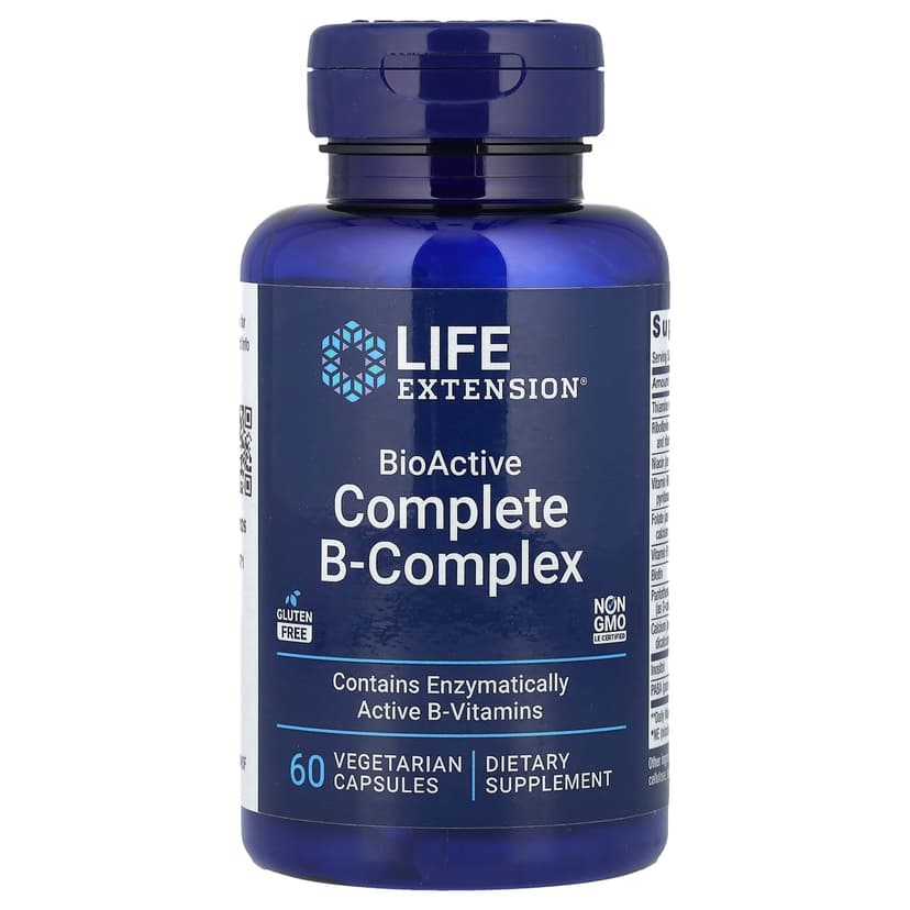 Life Extension, 生物活性全複合維他命 B，60 粒素食膠囊