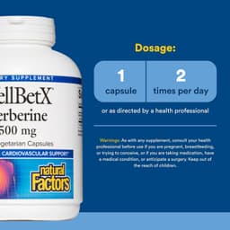 Natural Factors, WellBetX®，小檗鹼，120 粒素食膠囊（每粒膠囊 500 毫克）