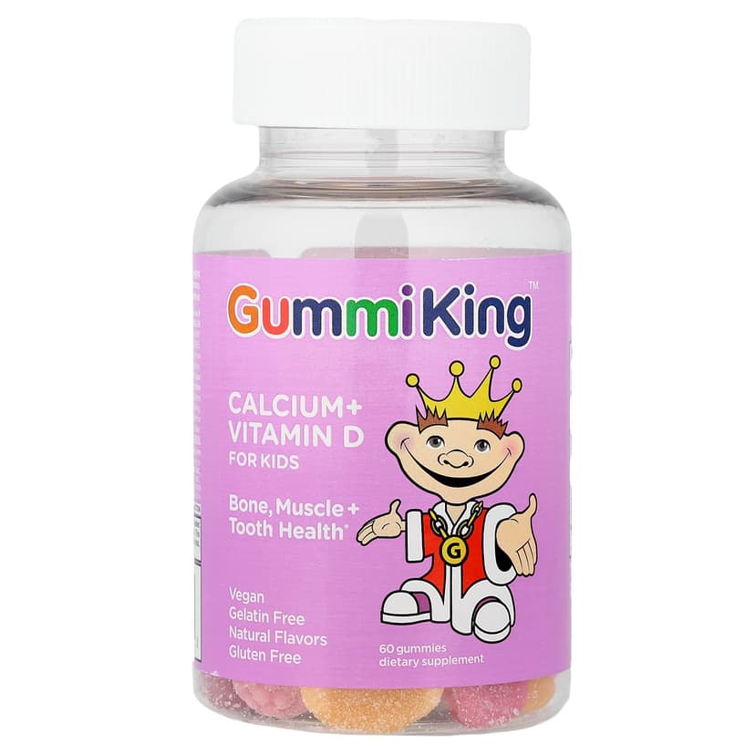 GummiKing, 兒童鈣 + 維他命 D,60 粒軟糖