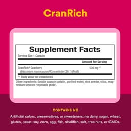 Natural Factors, CranRich，蔓越莓濃縮物，特強型，500 毫克，180 粒膠囊