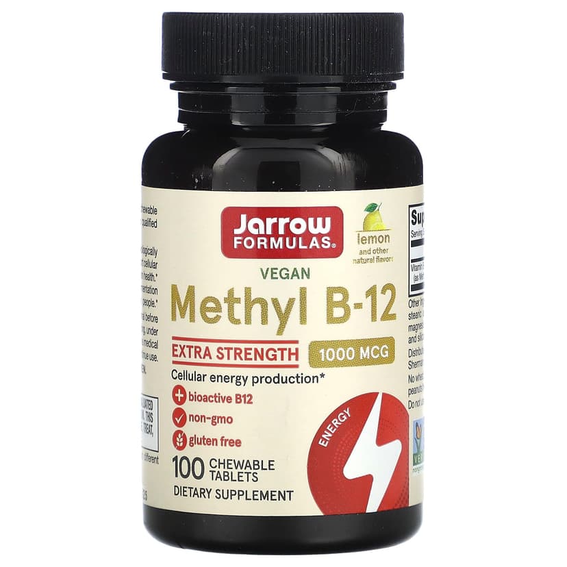 Jarrow Formulas, 甲基 B-12，檸檬味，1,000 微克，100 塊咀嚼錠劑