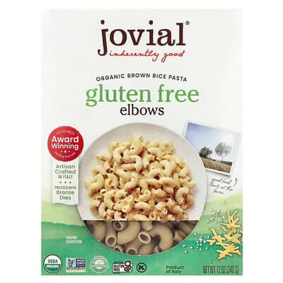 Jovial, 有機糙米義大利面，角狀通心粉 ，無麩質，12盎司（340克）