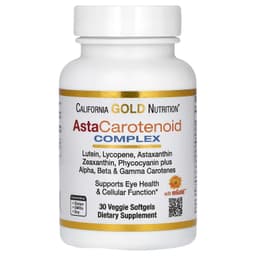 California Gold Nutrition, AstaCarotenoid 複合物素食軟膠囊，含葉黃素、番茄紅素、蝦青素和維他命 A，30 粒