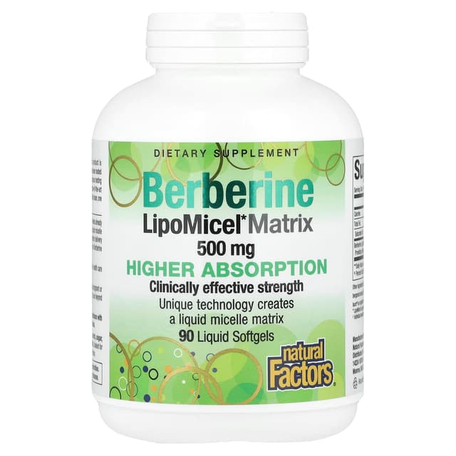 Natural Factors, Berberine LipoMicel Matrix，90 粒液體軟膠囊