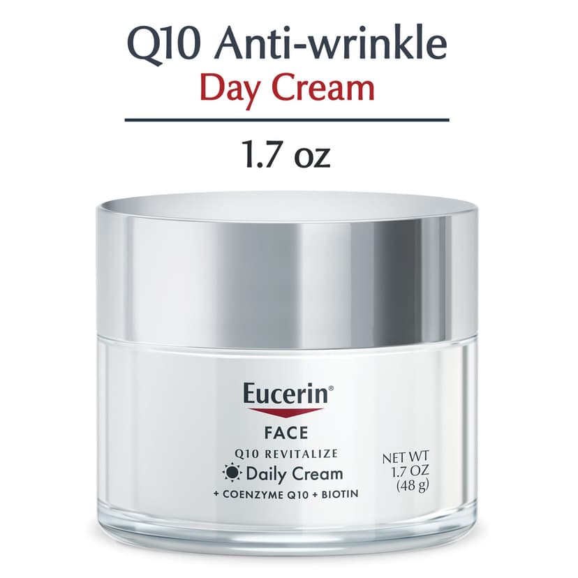 Eucerin, 面部，Q10 煥活日霜，無香，1.7 盎司（48 克）
