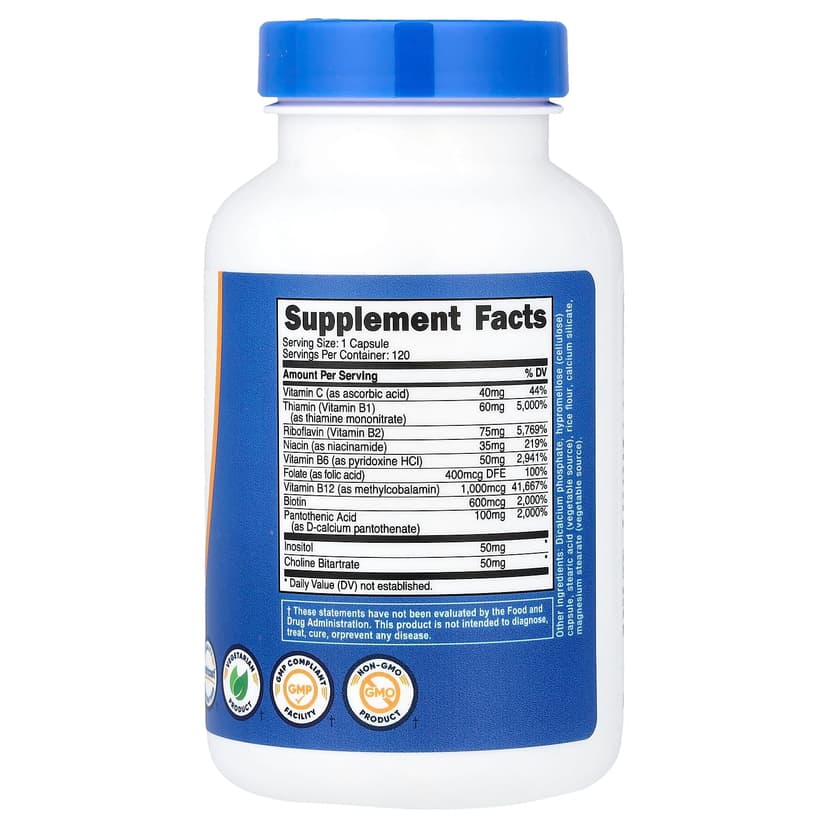 Nutricost, 維他命 B 複合物，120 粒膠囊