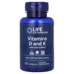 Life Extension, 含碘維他命 D + K 膠囊，60 粒