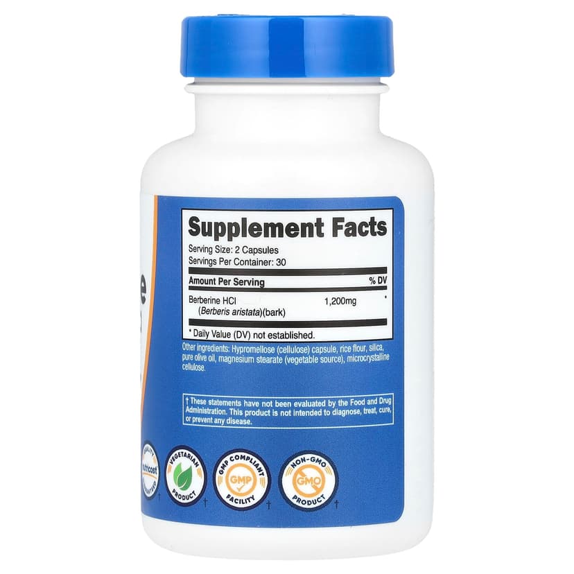 Nutricost, 小檗鹼，1200 毫克，60 粒膠囊（每粒膠囊 600 毫克）