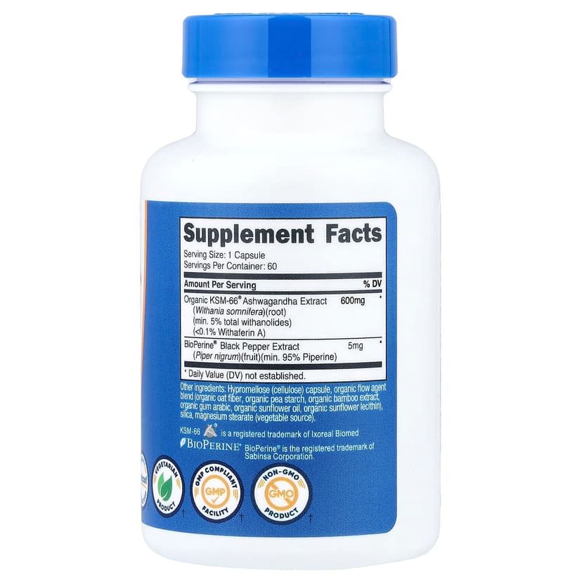 Nutricost, KSM-66 南非醉茄根提取物，600 毫克，60 粒膠囊