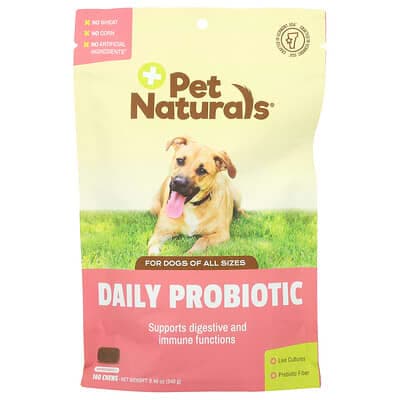 Pet Naturals, 日常益生菌，犬用，約 160 片咀嚼片，8.48 盎司（240 克）
