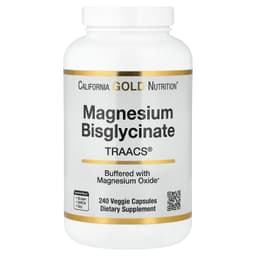 California Gold Nutrition, 雙甘氨酸鎂螯合物，Albion TRAACS®，240 粒素食膠囊（每粒膠囊 100 毫克）