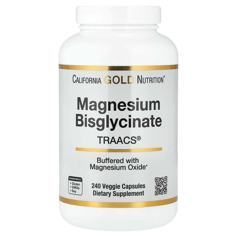 California Gold Nutrition, 雙甘氨酸鎂螯合物，Albion TRAACS®，240 粒素食膠囊（每粒膠囊 100 毫克）