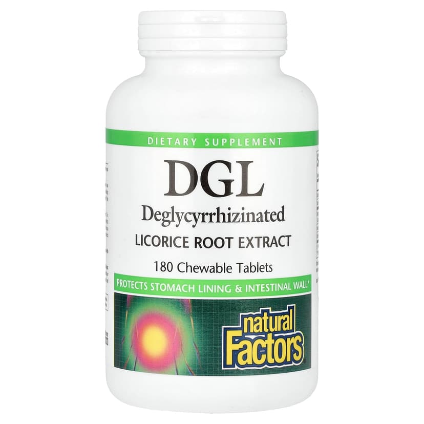 Natural Factors, DGL，解甘草提取物，180 片咀嚼片