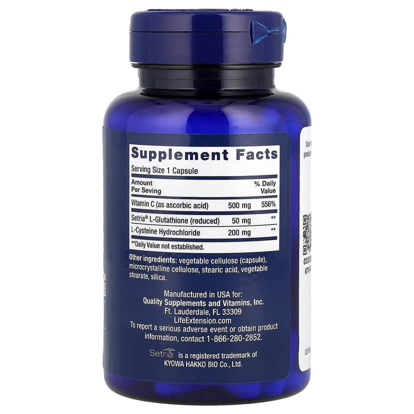 Life Extension, 谷胱甘肽，半胱氨酸和維他命 C，100 粒膠囊