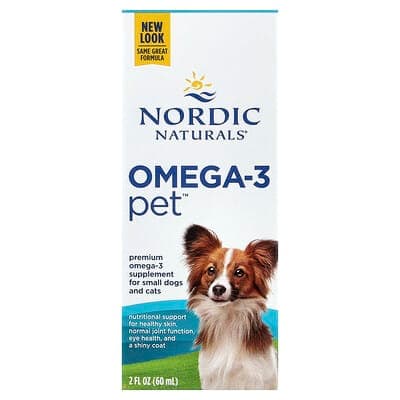 Nordic Naturals, Omega-3 Pet™，適用於小型貓狗，2 液量盎司（60 毫升）
