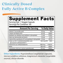 Doctor's Best, 全活性 B 復合物，60 粒素食膠囊