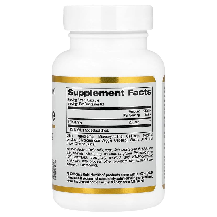 California Gold Nutrition, L-茶氨酸，含 AlphaWave®，200 毫克，60 粒素食膠囊