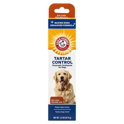 Arm & Hammer, 牙垢控制，狗狗酶牙膏，牛肉味，2.5 盎司（67.5 克）