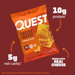 Quest Nutrition, 乳酪餅乾，勁爆切達乳酪，4 袋，每袋 1.06 盎司（30 克）