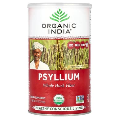 Organic India, 洋車前子,有機全殼纖維,12 盎司(340 克)