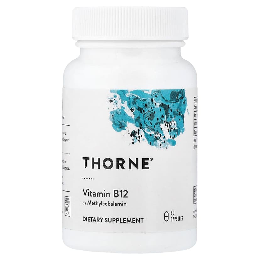Thorne, 維他命 B12（甲鈷胺），60 粒膠囊（每粒膠囊 1 毫克）