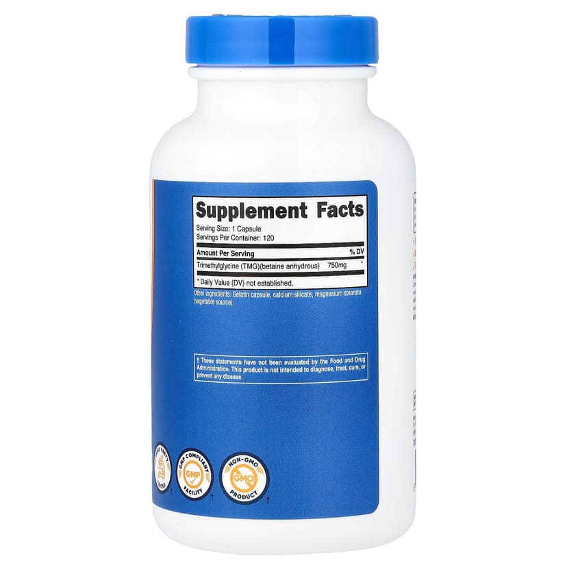 Nutricost, 三甲基甘氨酸（TMG），750 毫克，120 粒膠囊