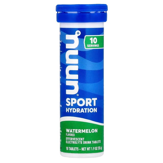 Nuun, 運動補水,泡騰電解質飲品,西瓜味,10 片