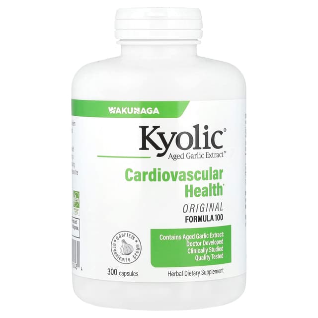 Kyolic, 陳蒜提取物™,心血管健康,原初配方 100,300 粒膠囊(每粒膠囊 300 毫克)