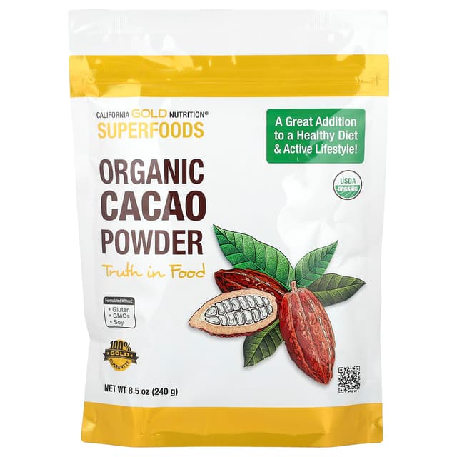 California Gold Nutrition, SuperFood,有機可可粉,8.5 盎司(240 克)