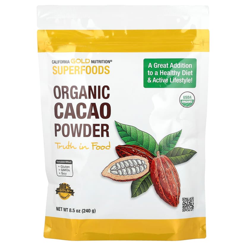 California Gold Nutrition, SuperFood,有機可可粉,8.5 盎司(240 克)