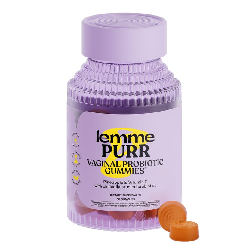 Lemme, Purr,女性私密部位益生菌,鳳梨味,60 粒軟糖